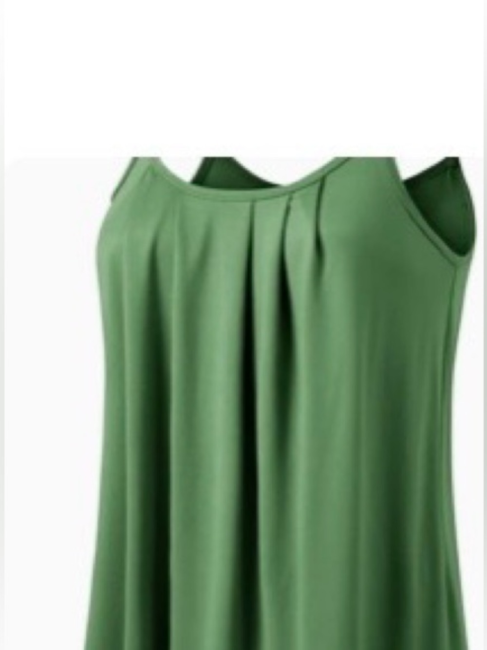 Ninexis Olive pleated cami tank - New- Boutique